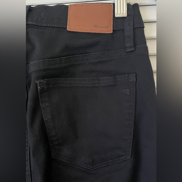 Madewell 10" High Rise Skinny Jeans Clean Hem Fall Classic | Solid Black | 27 - Picture 7 of 13